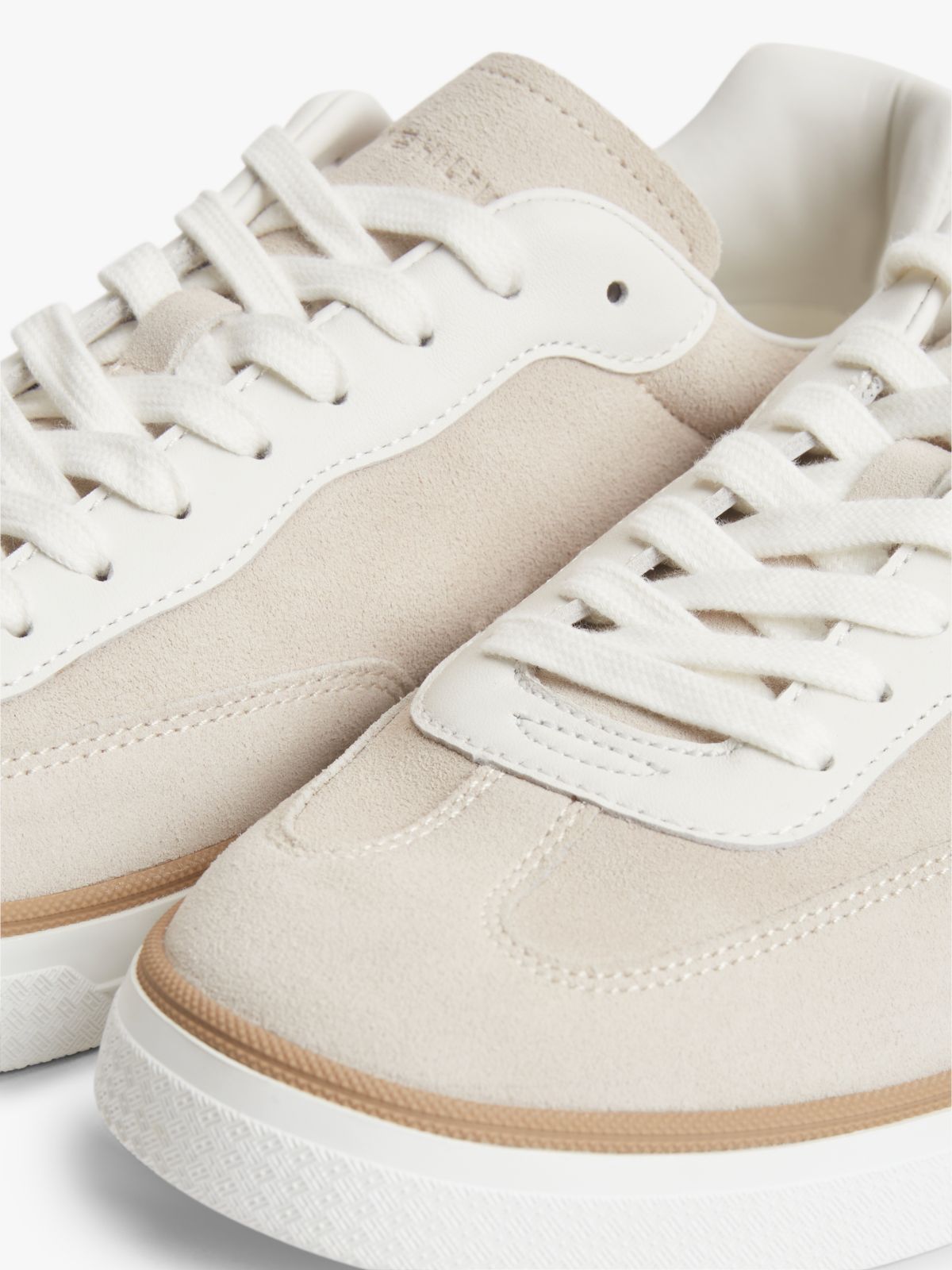 Luxe Suede Trainers — Beige