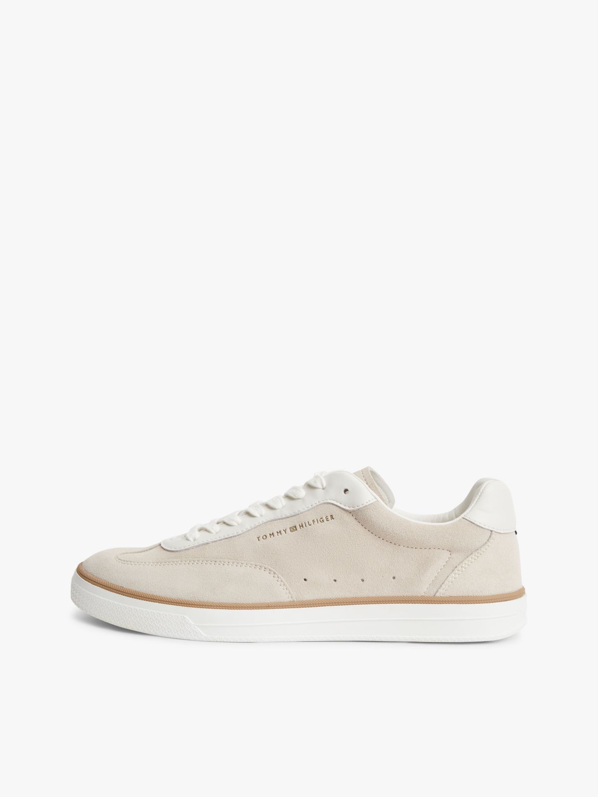 Luxe Suede Trainers — Beige