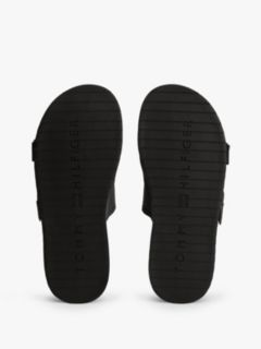 Webbing Strap Buckle Suede Sandals — Black 5