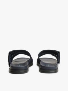 Webbing Strap Buckle Suede Sandals — Blue 4