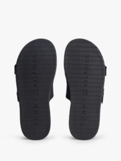Webbing Strap Buckle Suede Sandals — Blue 5