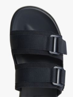 Webbing Strap Buckle Suede Sandals — Blue 6