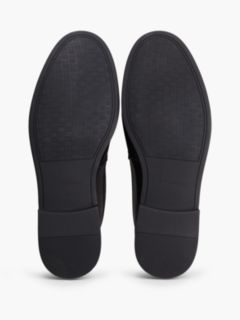 Logo Tassel Flexible Leather Loafers — Black 5