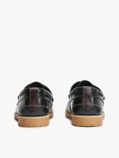 Leather Braided Boat Shoes — Blue 4