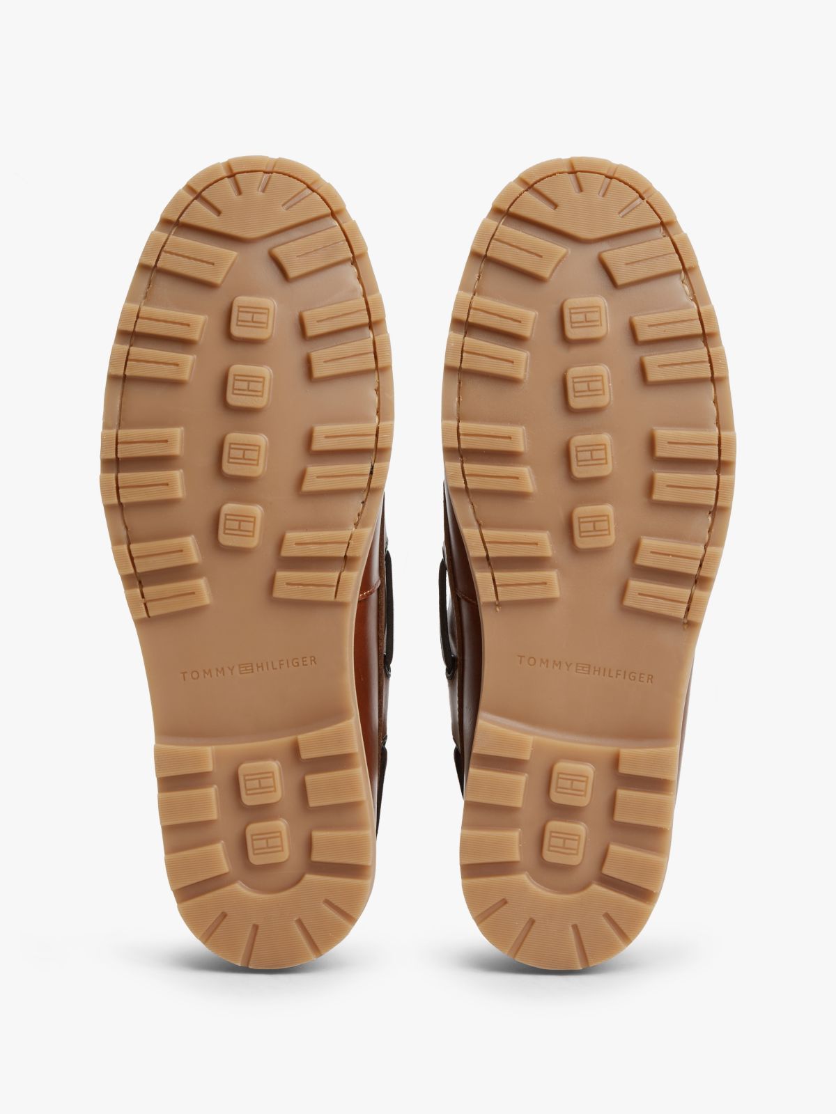 Leather Braided Boat Shoes — Brown