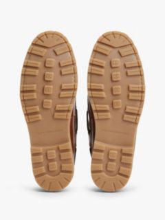 Leather Braided Boat Shoes — Brown 5