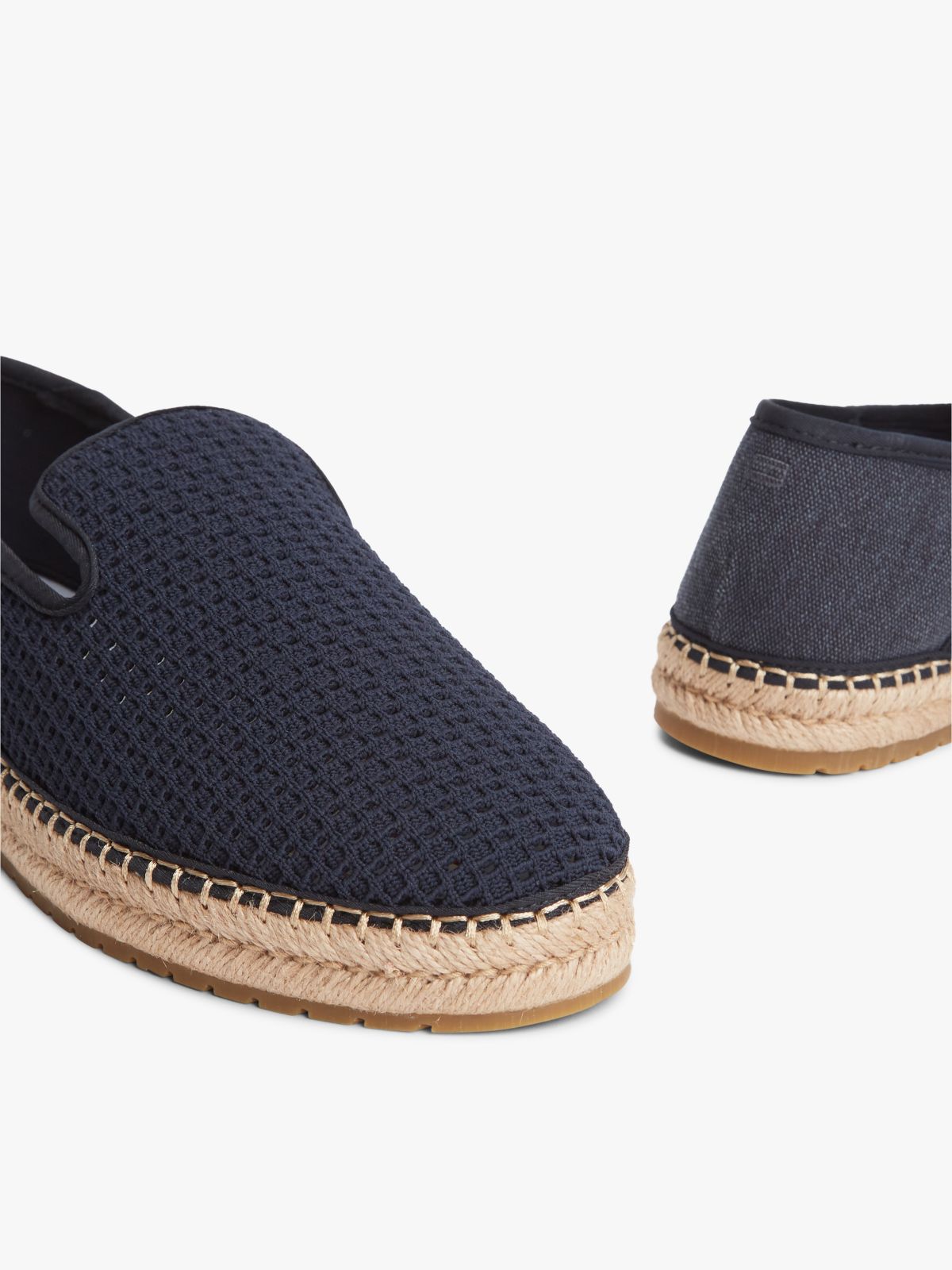 Knit Flexible Espadrilles — Blue