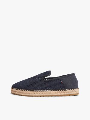 blue knit flexible espadrilles for men tommy hilfiger