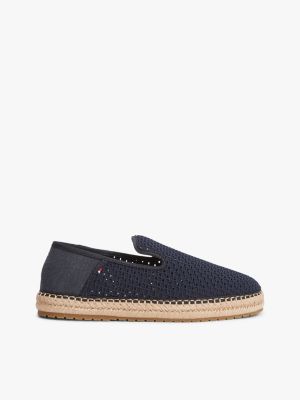 blue knit flexible espadrilles for men tommy hilfiger