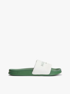yellow logo pool slides for men tommy hilfiger
