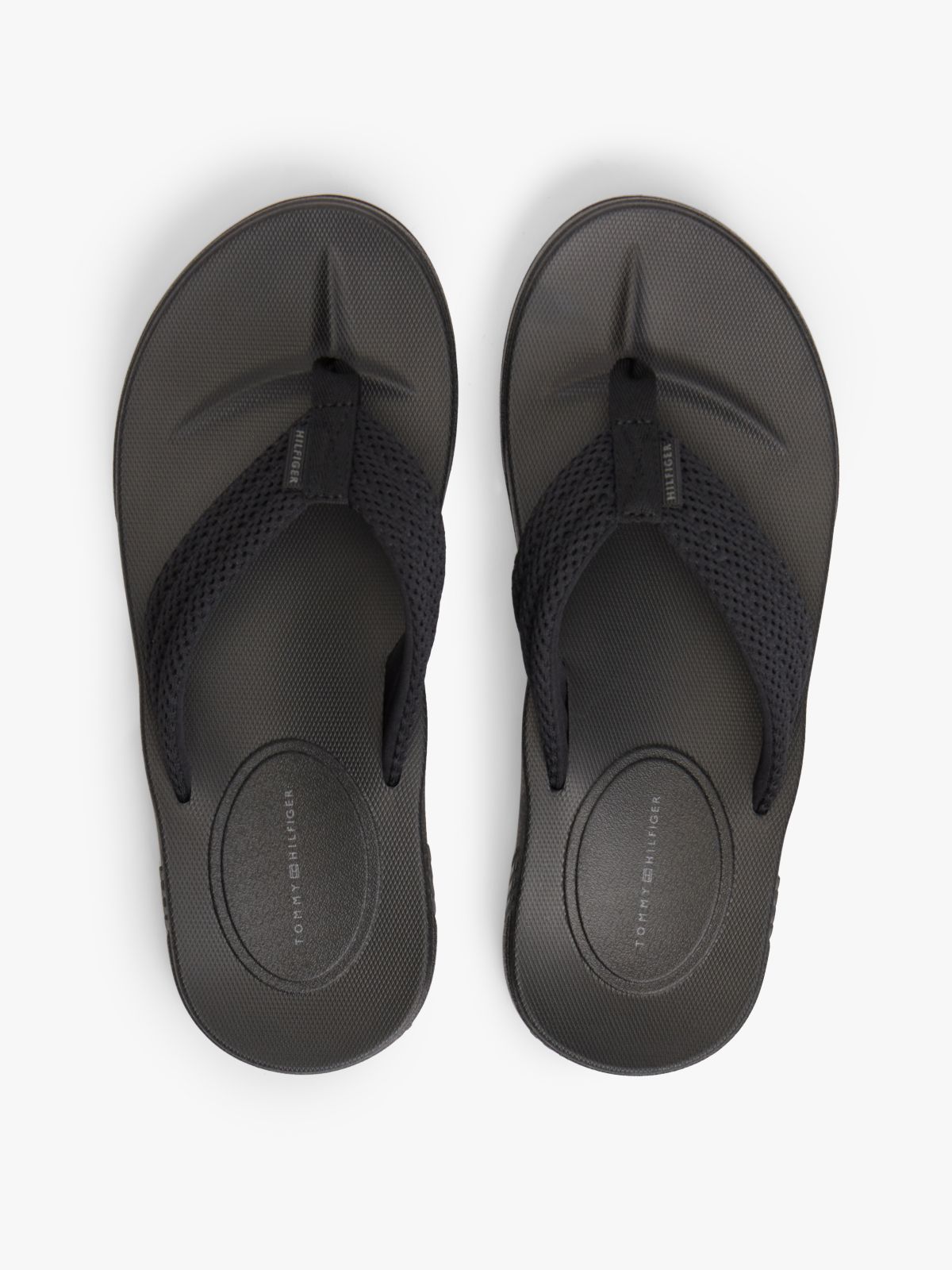 Contoured Footbed Flip-Flops — Black