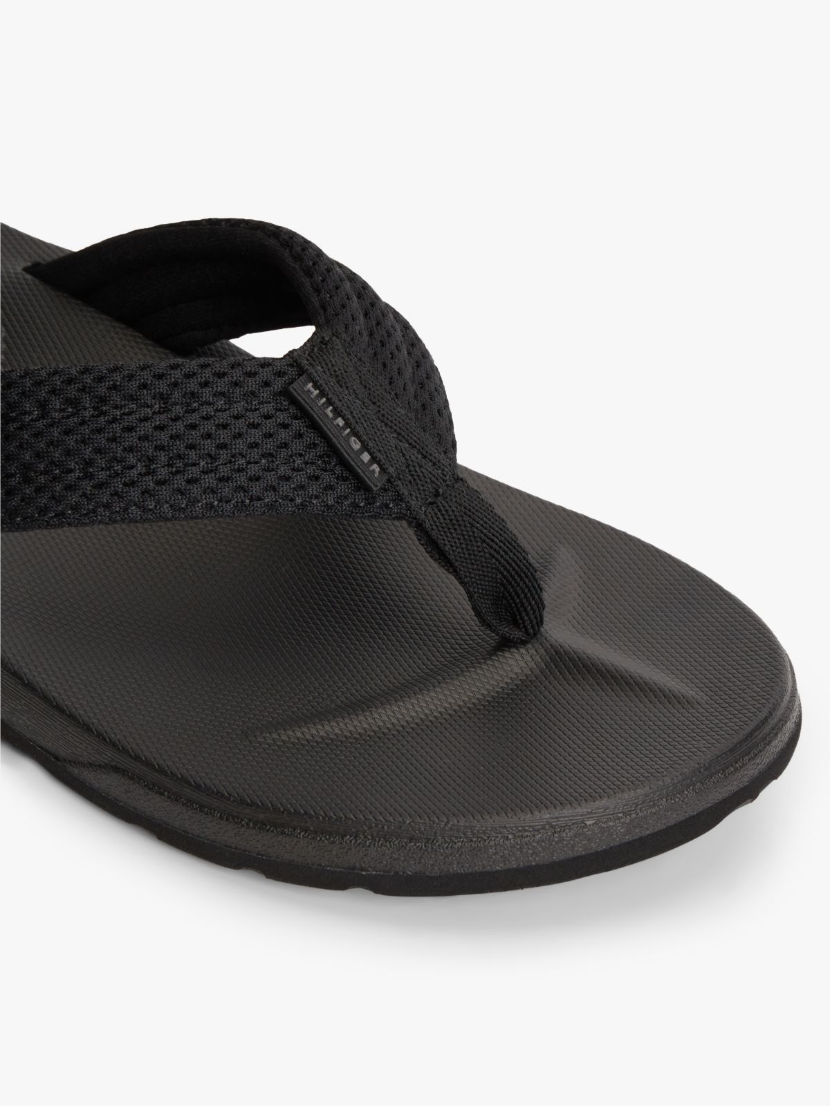 Contoured Footbed Flip-Flops — Black
