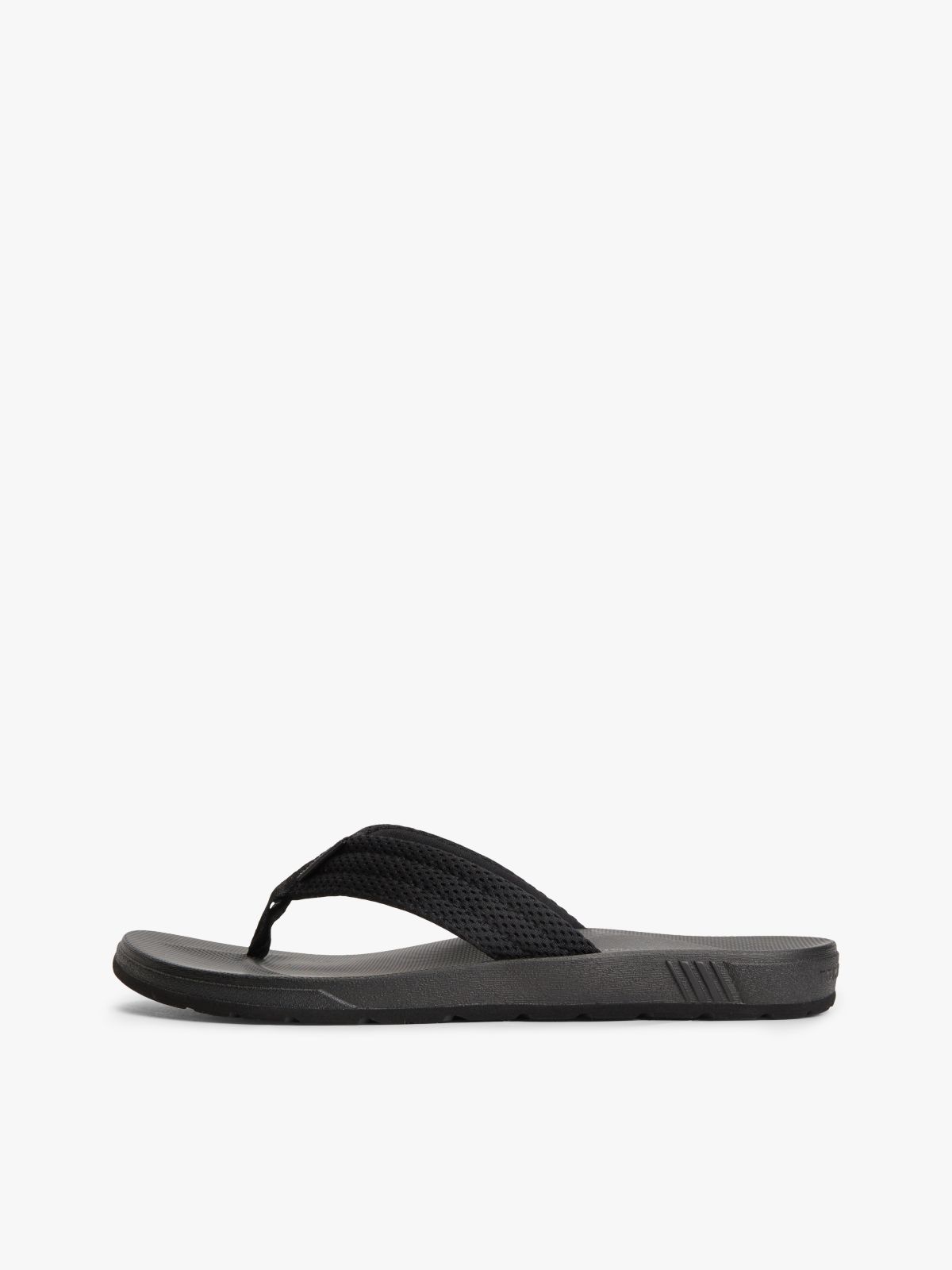 Contoured Footbed Flip-Flops — Black
