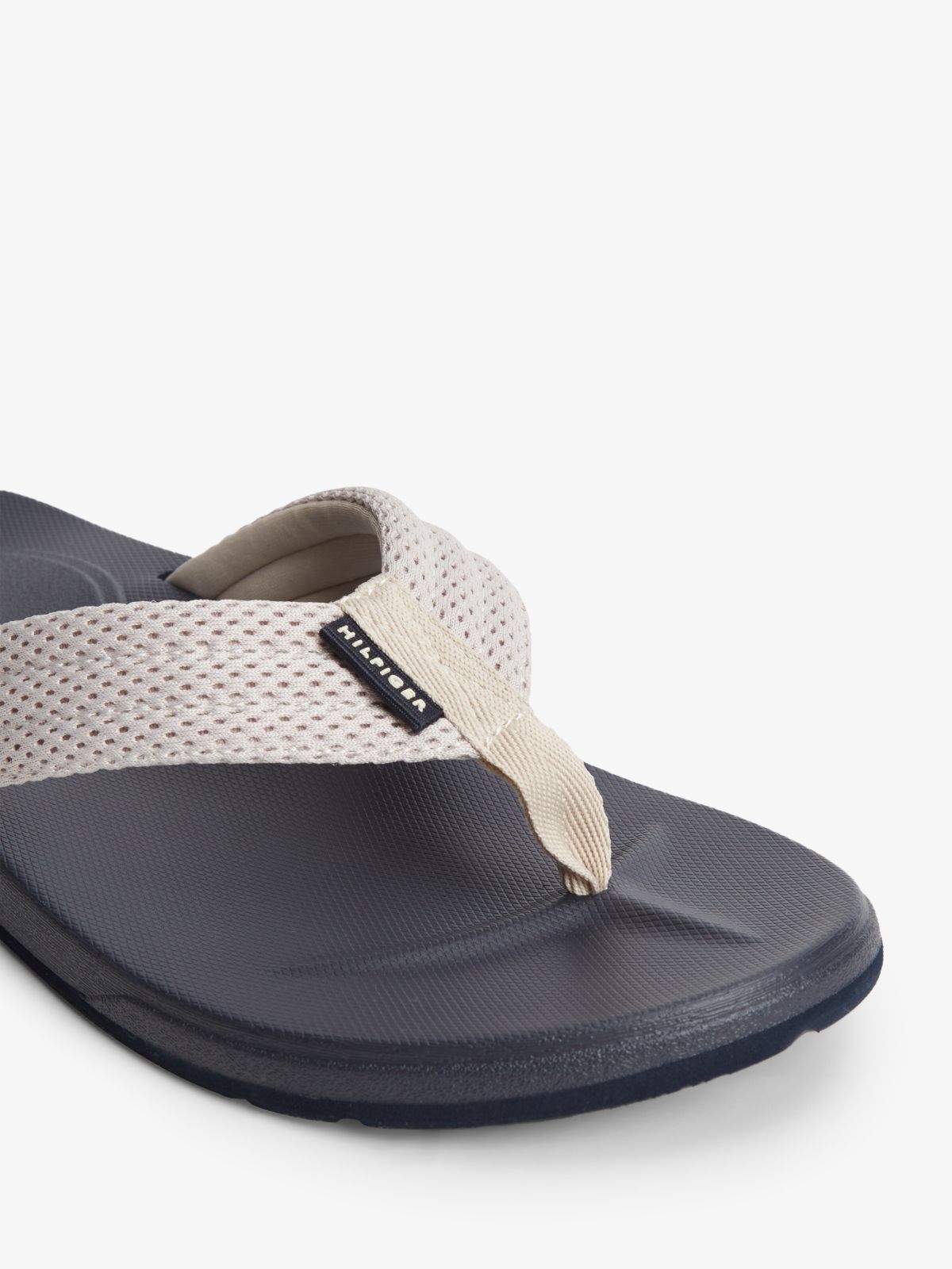 Contoured Footbed Flip-Flops — Beige