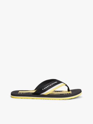 black stripe webbing strap flip-flops for men tommy hilfiger
