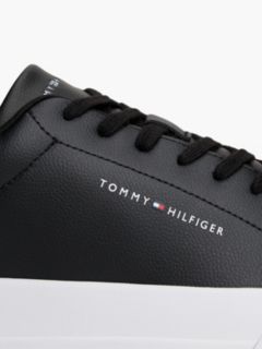 Logo Court Trainers With Leather — Black 6