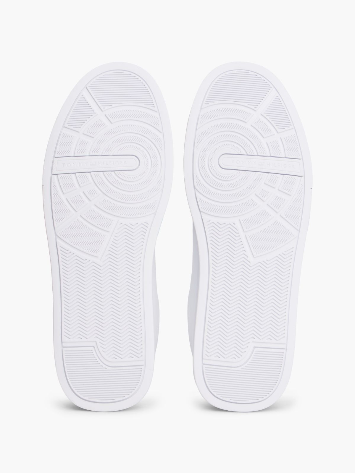 Logo Court Trainers With Leather — White
