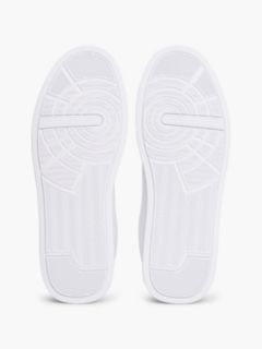 Logo Court Trainers With Leather — White 5