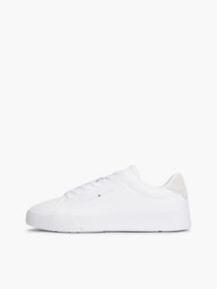 Logo Court Trainers With Leather — White 7