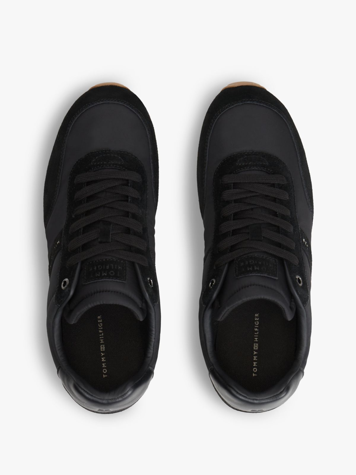 Textile Low Profile Trainers — Black