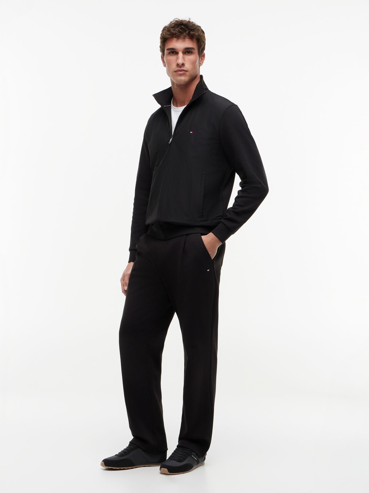 Textile Low Profile Trainers — Black