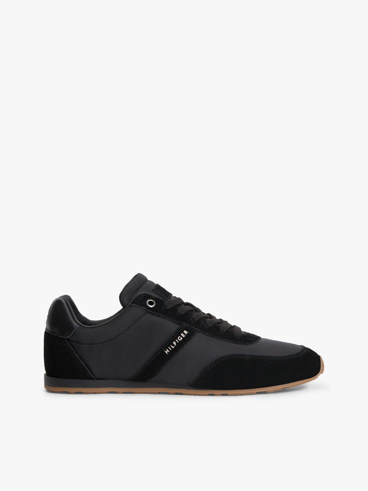 Textile Low Profile Trainers — Black