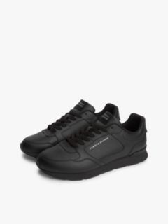 Logo Lightweight Trainers With Leather — Black 2