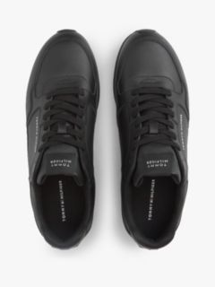 Logo Lightweight Trainers With Leather — Black 3