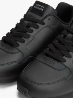 Logo Lightweight Trainers With Leather — Black 6