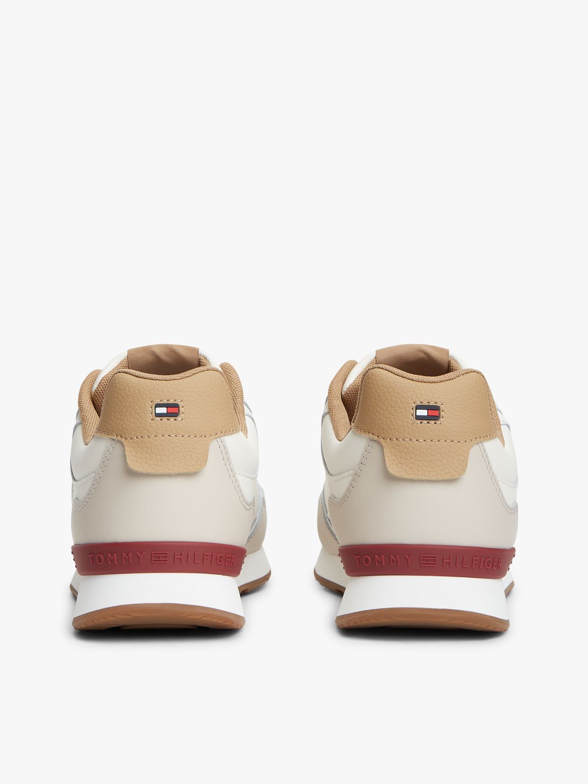 Logo Lightweight Trainers With Leather — Multi