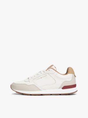 multi leichtgewichtiger sneaker mit leder und logo für herren - tommy hilfiger