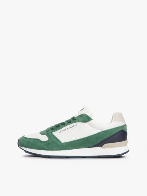 multi leichtgewichtiger mesh-sneaker aus veloursleder für herren - tommy hilfiger