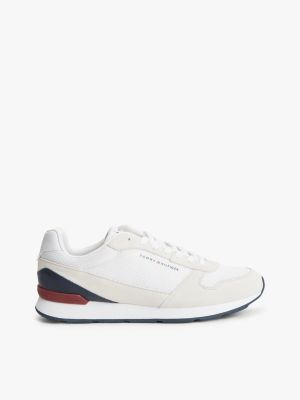 zapatillas deportivas ligeras de ante y malla multi de hombres tommy hilfiger