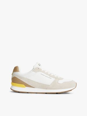 zapatillas deportivas ligeras de ante y malla multi de hombres tommy hilfiger