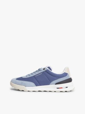 multi retro mixed texture chunky cleat trainers for men tommy hilfiger