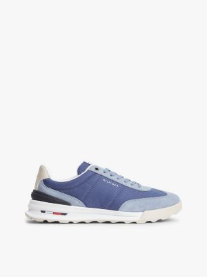 multi retro mixed texture chunky cleat trainers for men tommy hilfiger