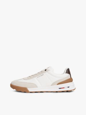 multi retro mixed texture chunky cleat trainers for men tommy hilfiger