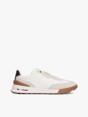 multi retro mixed texture chunky cleat trainers for men tommy hilfiger