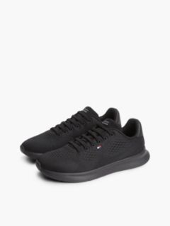 Lightweight Jacquard Knit Trainers — Black 2