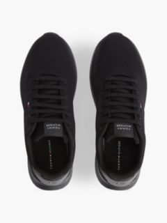 Lightweight Jacquard Knit Trainers — Black 3