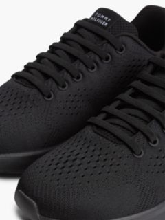 Lightweight Jacquard Knit Trainers — Black 6