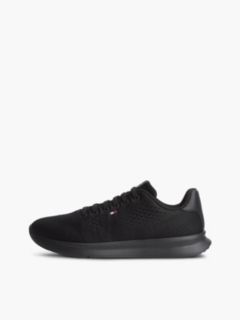 Lightweight Jacquard Knit Trainers — Black 7