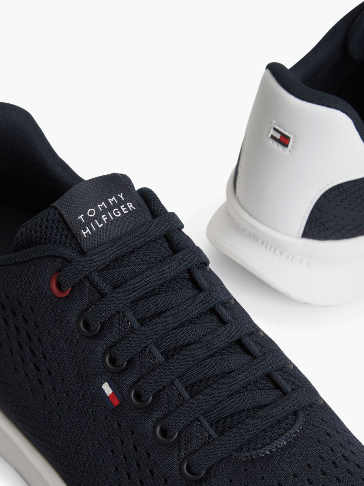 Lightweight Jacquard Knit Trainers — Blue