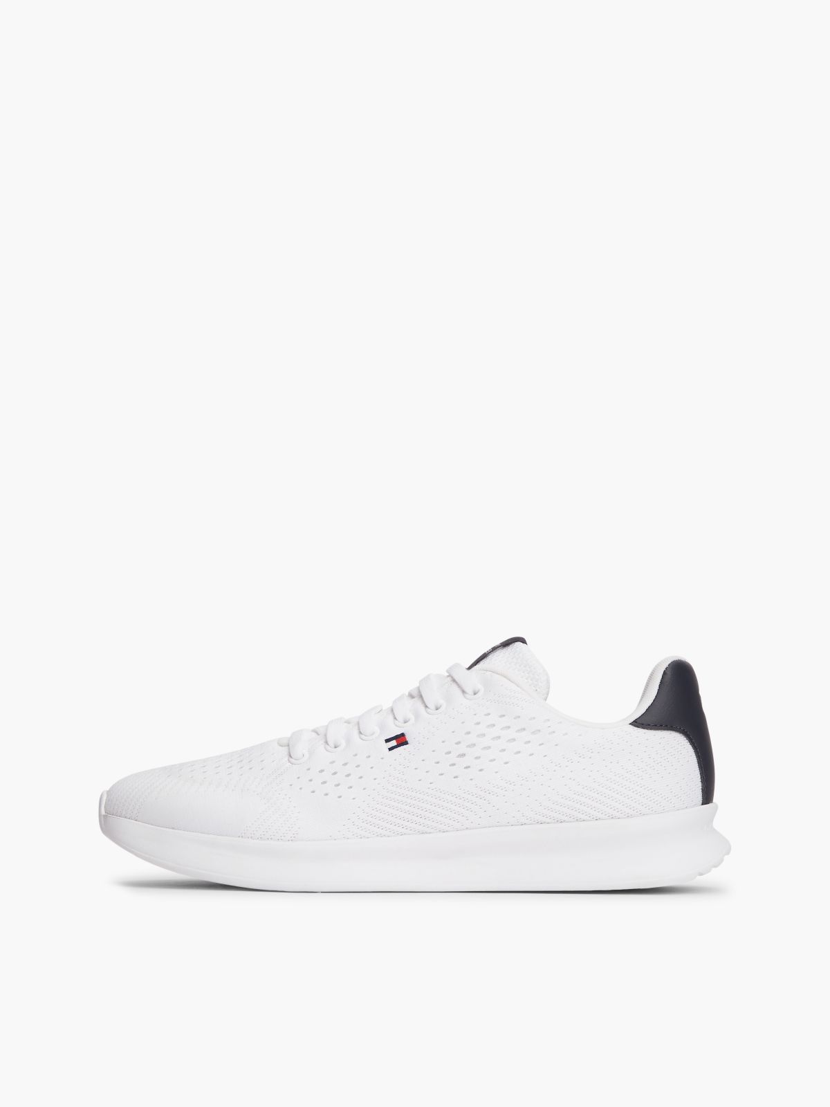 Lightweight Jacquard Knit Trainers — White