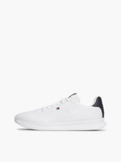 Lightweight Jacquard Knit Trainers — White 7