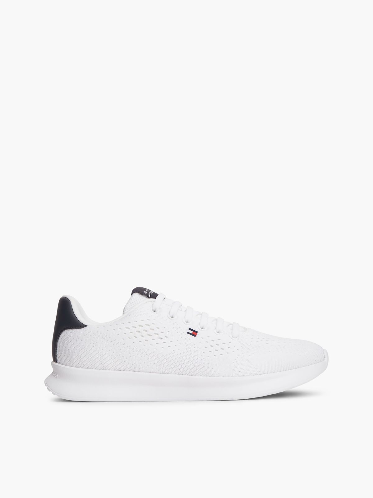 Lightweight Jacquard Knit Trainers — White