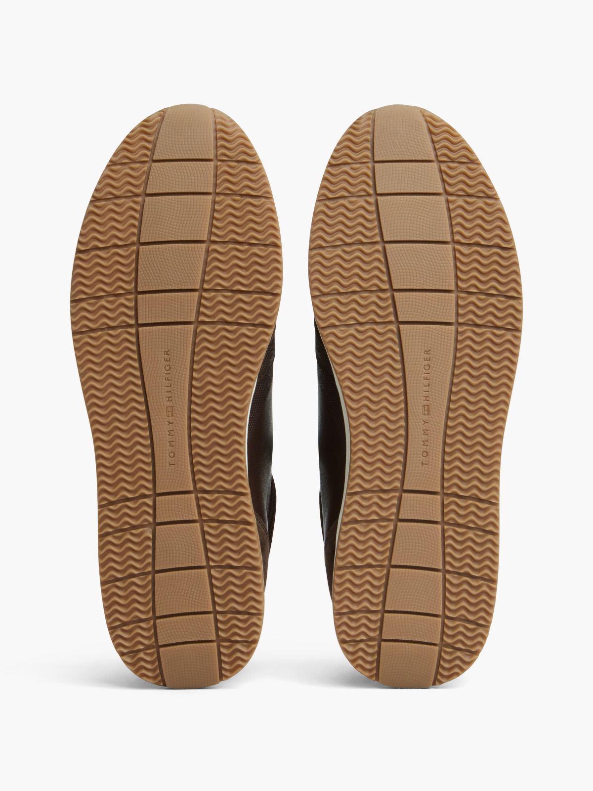 Suede Mixed Texture Trainers — Brown