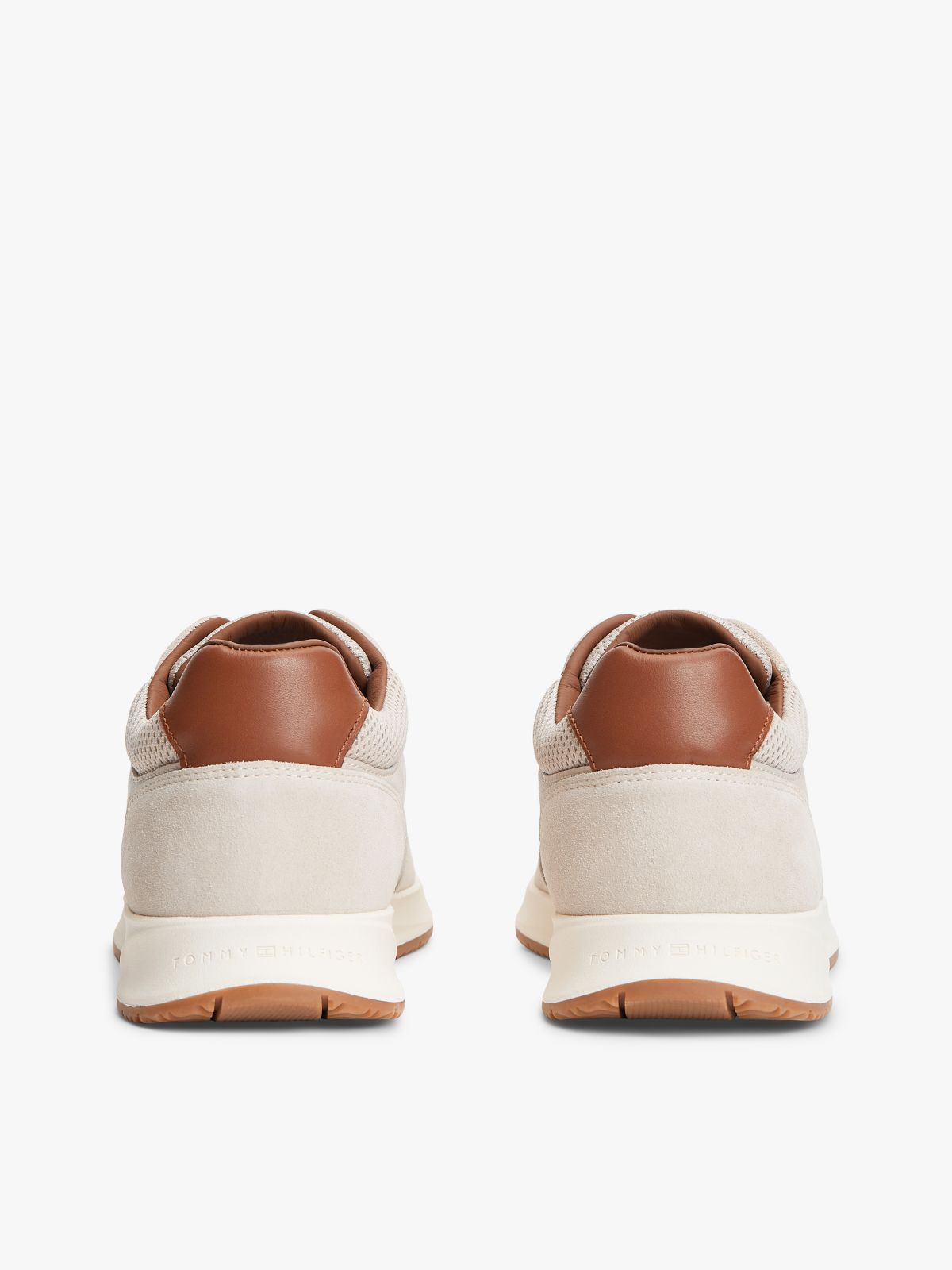 Suede Mixed Texture Trainers — Pink