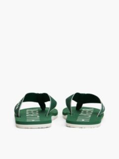 Logo Embroidery Webbing Strap Flip-Flops — Green 4