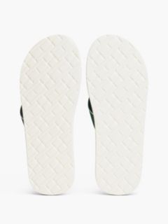 Logo Embroidery Webbing Strap Flip-Flops — Green 5